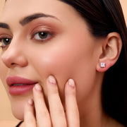 2.05 CTW Princess Lab-Grown Diamond Stud Earrings in 14K Yellow Gold – IGI Certified
